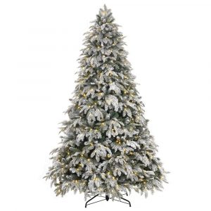 Home Accents Holiday 75 Ft Pre Lit Led Flocked Mixed Pine regarding proportions 1000 X 1000