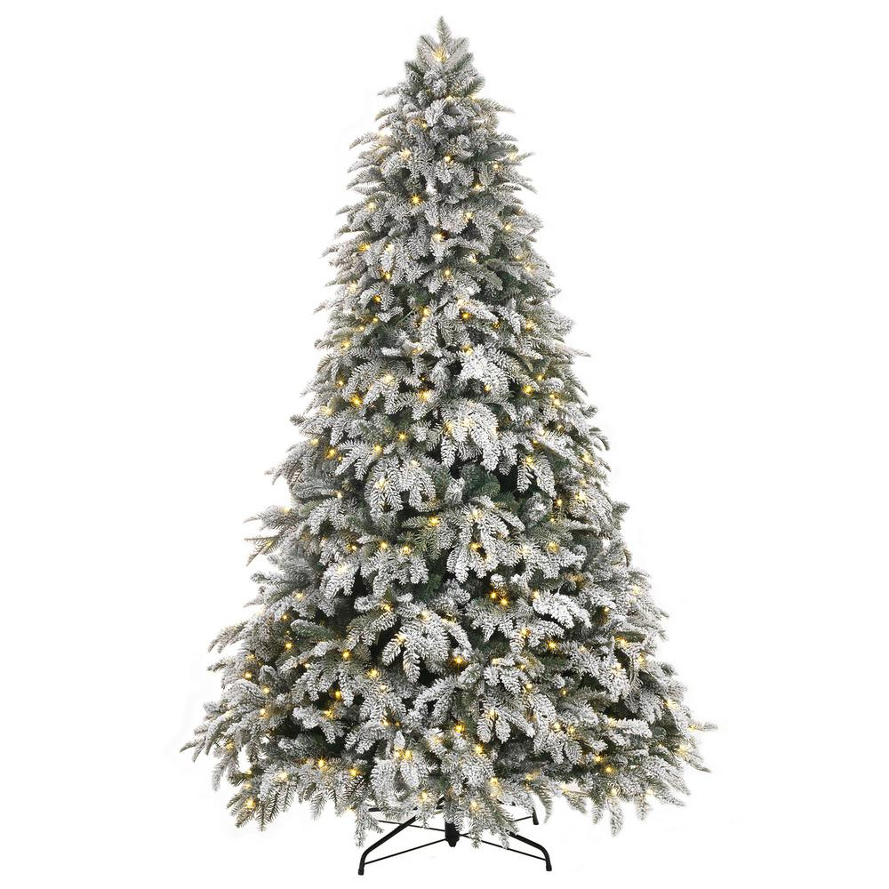 Home Accents Holiday 75 Ft Pre Lit Led Flocked Mixed Pine regarding proportions 1000 X 1000