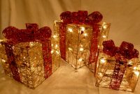 Indoor Set Small Gold Amp Red Parcel Light Up Christmas Parcels intended for size 1440 X 1080