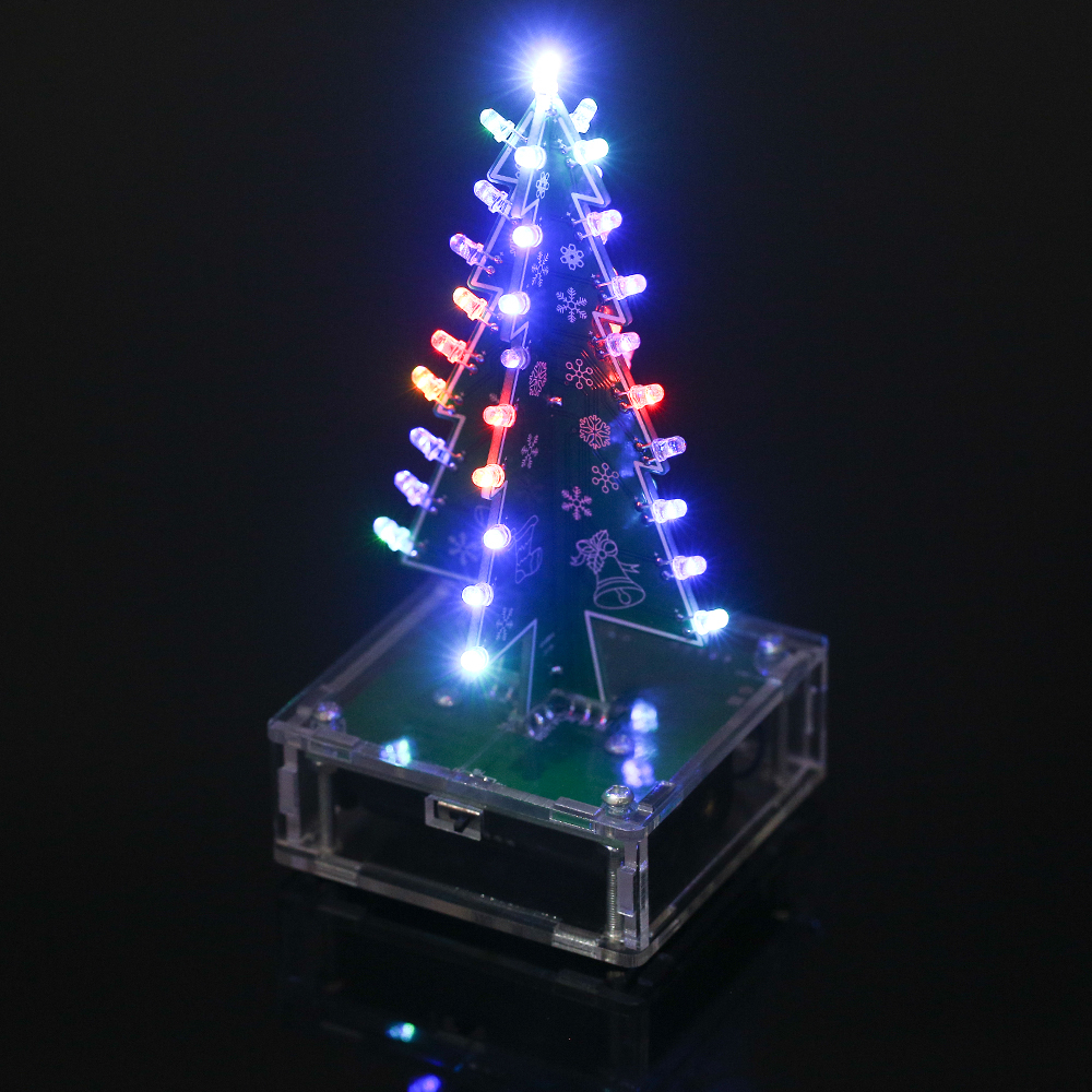 Kkmoon Diy Colorful Easy Making Led Light Acrylic Christmas Tree intended for sizing 1000 X 1000