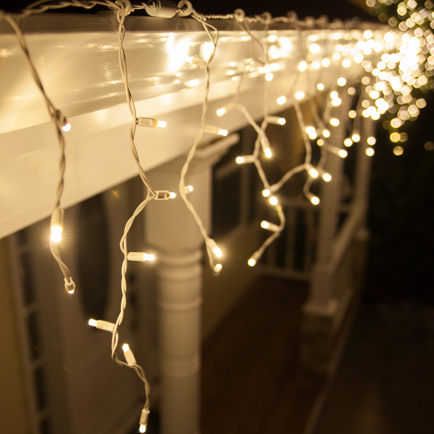 Led Christmas Lights 70 5mm Warm White Twinkle Led Icicle Lights throughout dimensions 1500 X 1500