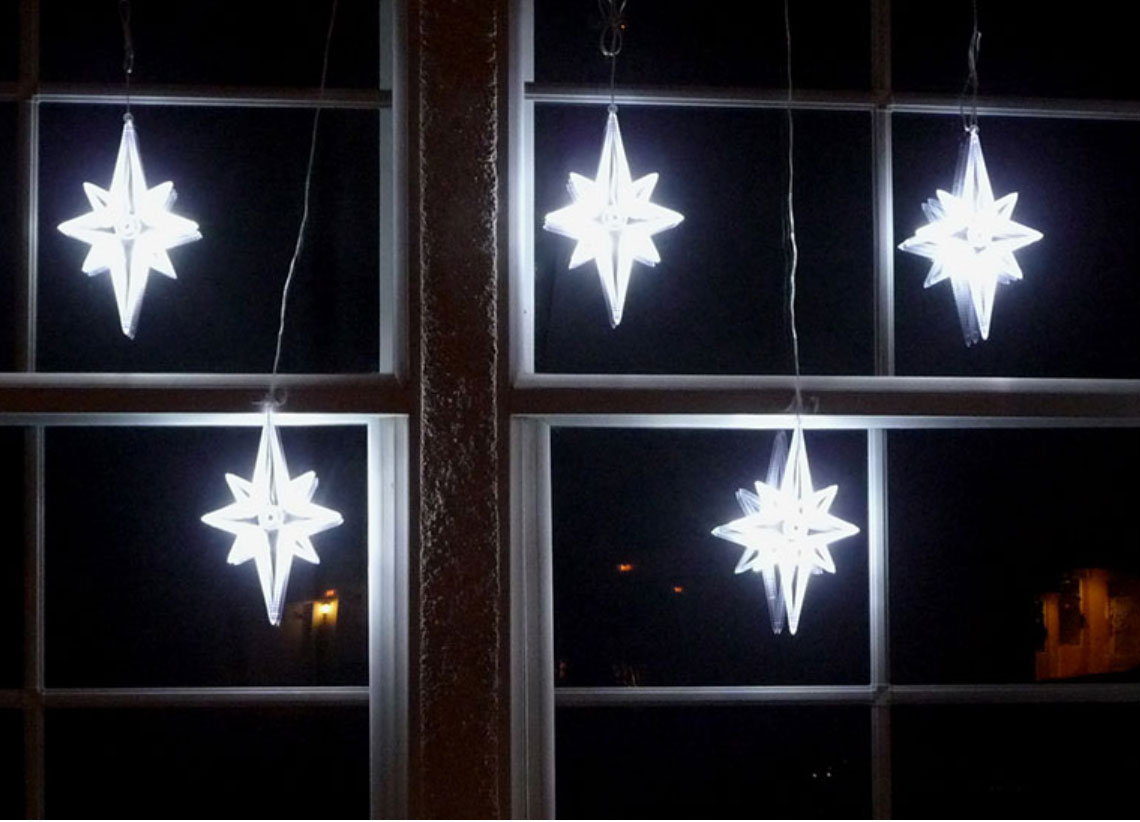 Led Light Strand Stars Christmas Window Decor pertaining to sizing 1140 X 822