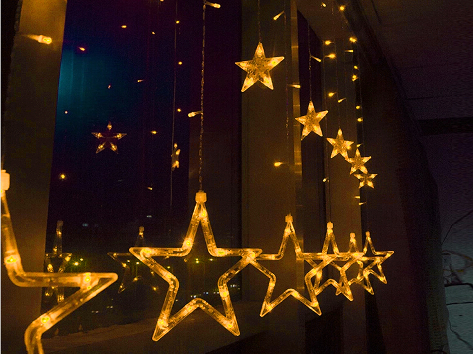 Led Star String Fairy Light Home Party Wedding Curtain Christmas intended for dimensions 1600 X 1200