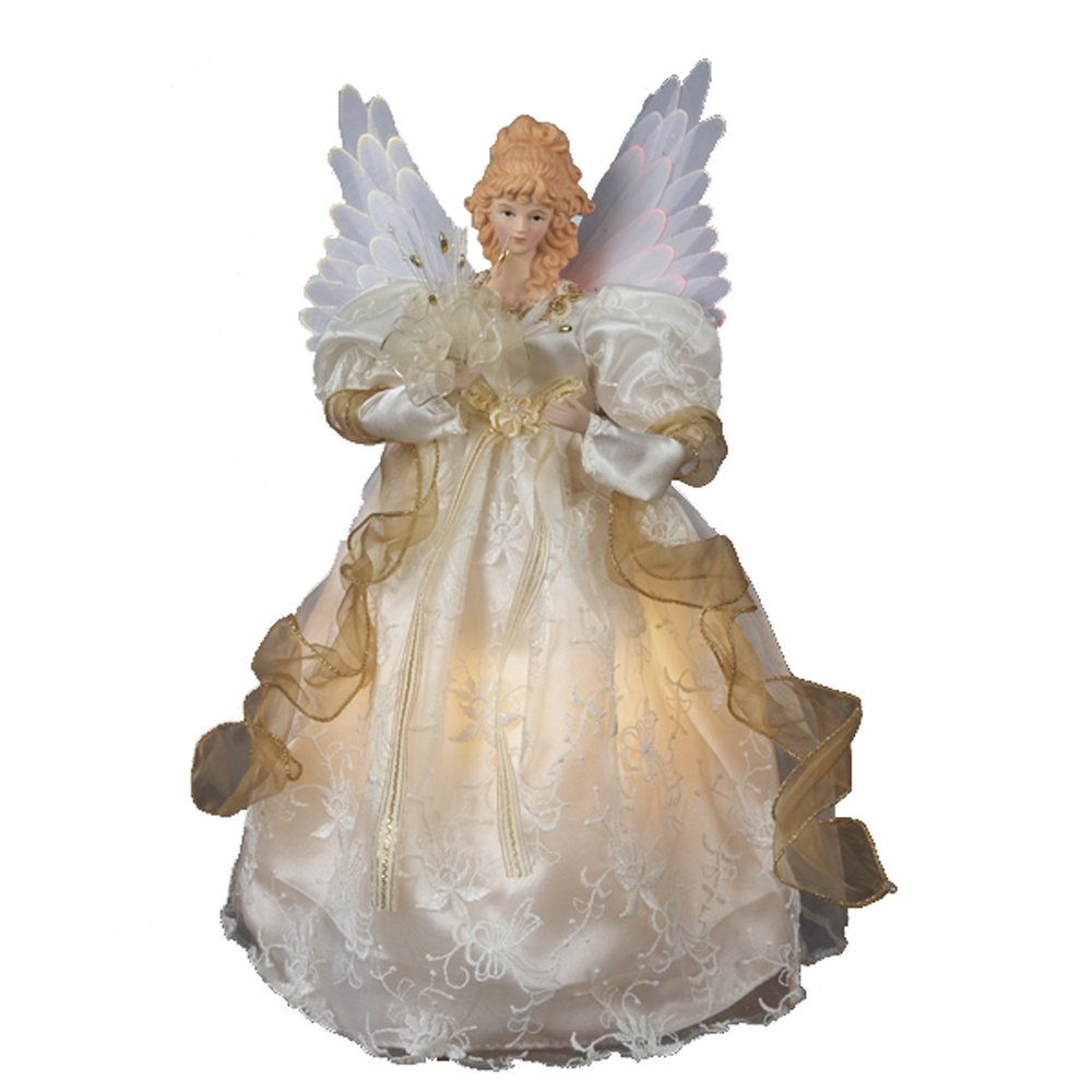 Lighted Fiber Optic Angel Tree Toppers Christmas Time Treasures throughout dimensions 1000 X 1000