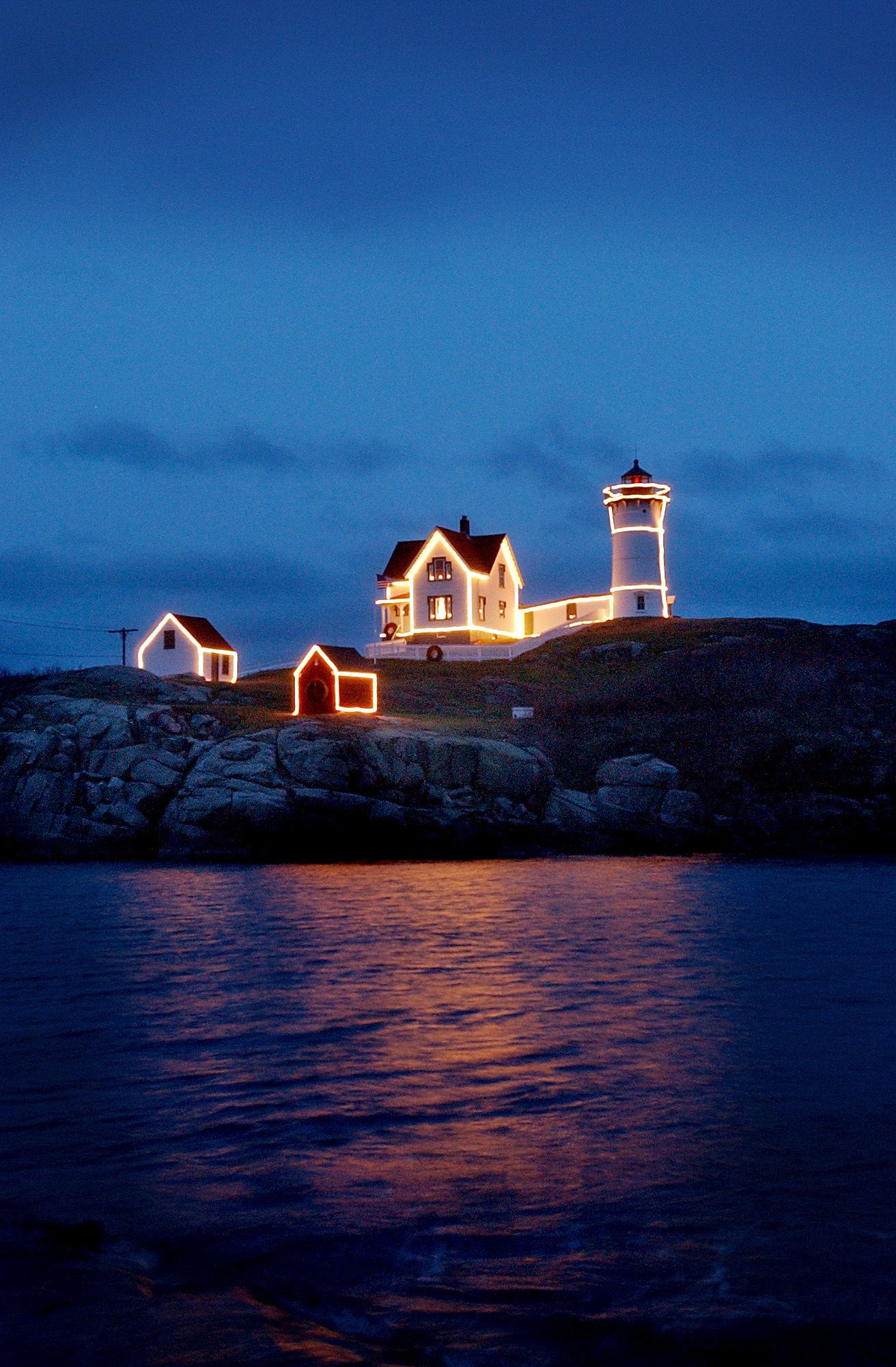 Lighting Of The Nubble Lighthouse Christmas Event York Beach Maine with measurements 1312 X 2000