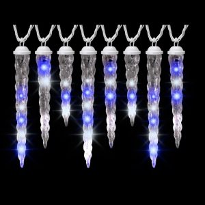 Lightshow 8 Light Icy Bluewhite Shooting Star Varied Size Icicle regarding sizing 1000 X 1000