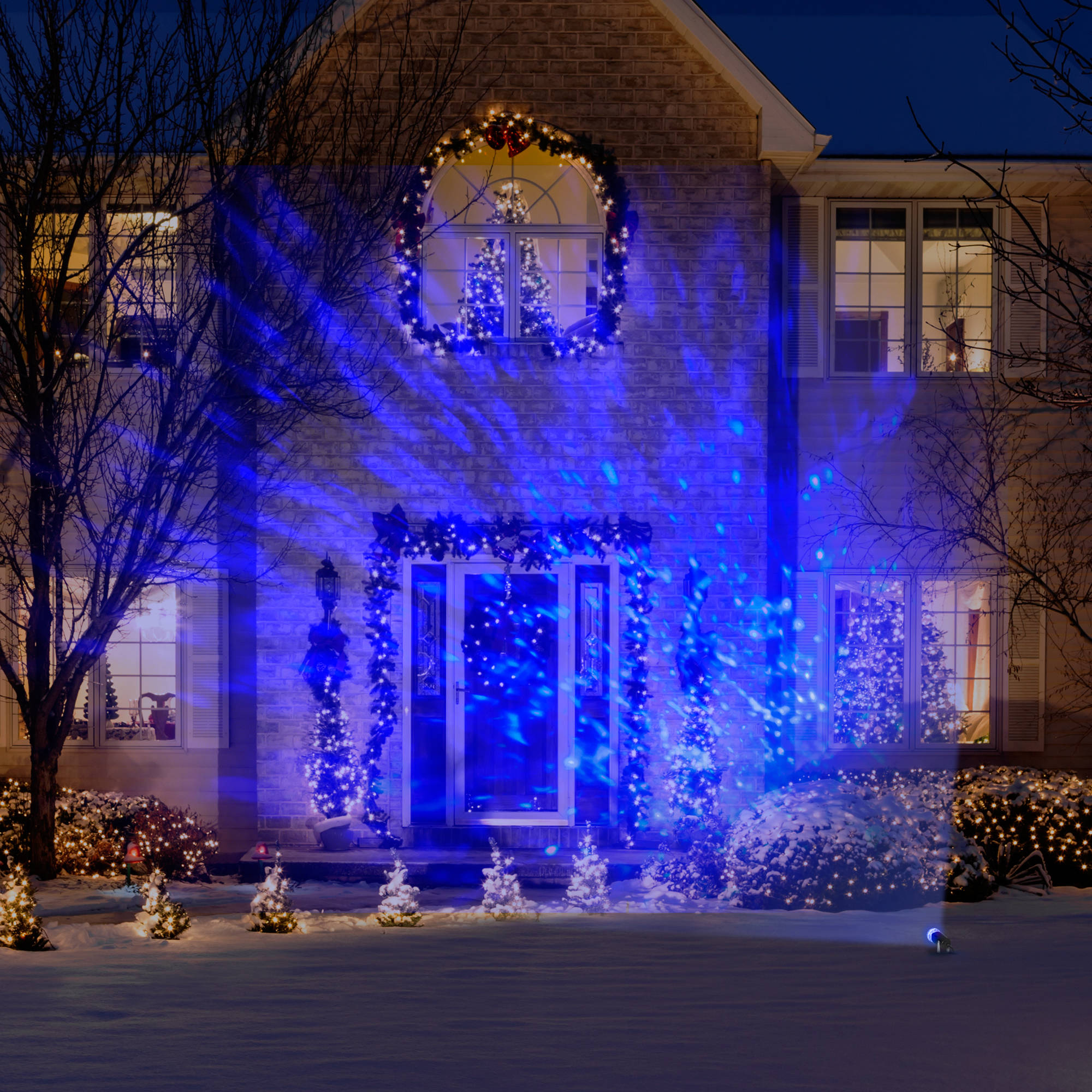 Lightshow Christmas Laser Kaleidoscope Lights Icy Blue Walmart for size 2000 X 2000