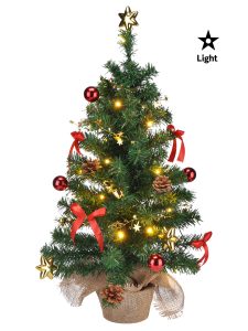 Mini Pre Lit Christmas Tree 75cm 60cm 45cm 2ft Berries Decoration in dimensions 1125 X 1500