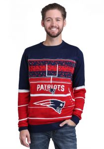 New England Patriots Stadium Light Up Ugly X Mas Sweater with sizing 1750 X 2500