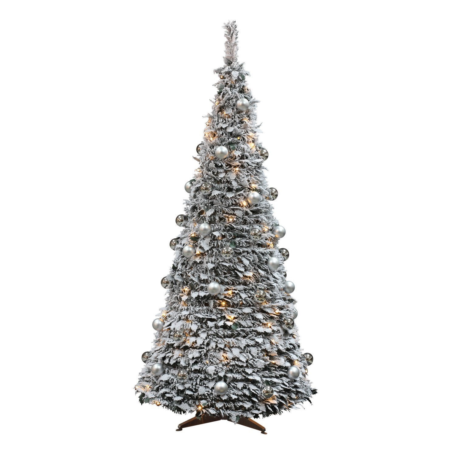 Pre Lit 6ft Frosted Pop Up Tree With Decorations throughout measurements 1500 X 1500