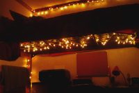 Put Christmas Lights Under A Lofted Bed To Light Up A Dreary Dorm intended for proportions 1600 X 1200