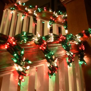 Red Green Clear Garland Christmas Lights 18 for measurements 1000 X 1000