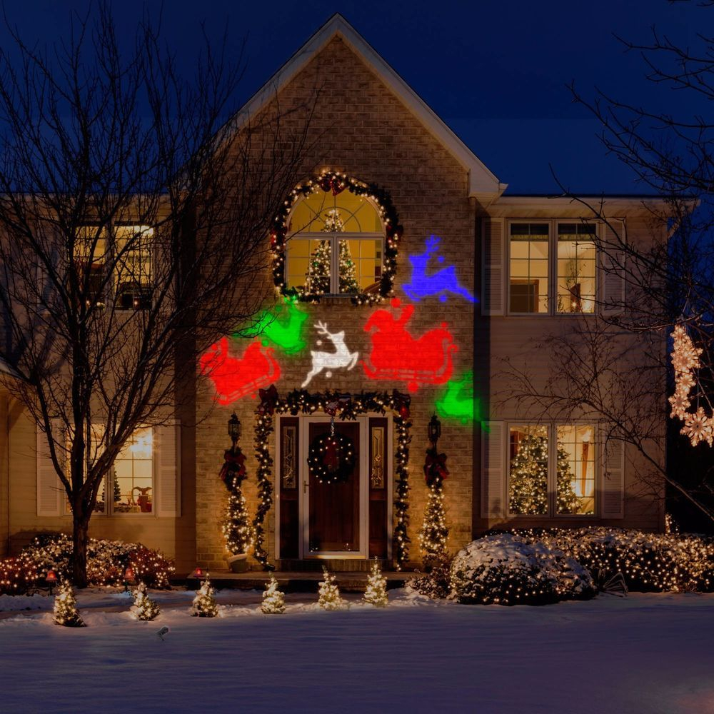 Reindeer Lightshow Projection Whirl A Motion Led Lights Christmas with measurements 1000 X 1000