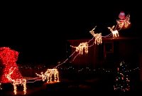 Reindeer Pulling Santas Sleigh Holiday Christmas Lights Photos pertaining to proportions 4608 X 3456