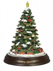 Rotating Illuminated Musical Christmas Tree Ornament 31cm in dimensions 901 X 1200