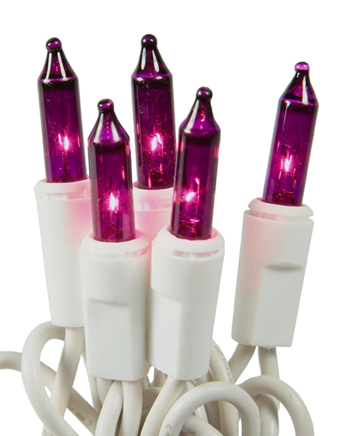 Set Of 100 Purple Mini Christmas Lights 25 Bulb Spacing 22 Awg inside measurements 1207 X 1500
