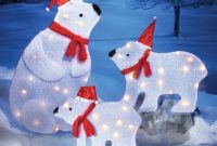 Set Of 3 Lighted Christmas Polar Bear Family Display Outdoor Holiday for measurements 1000 X 873