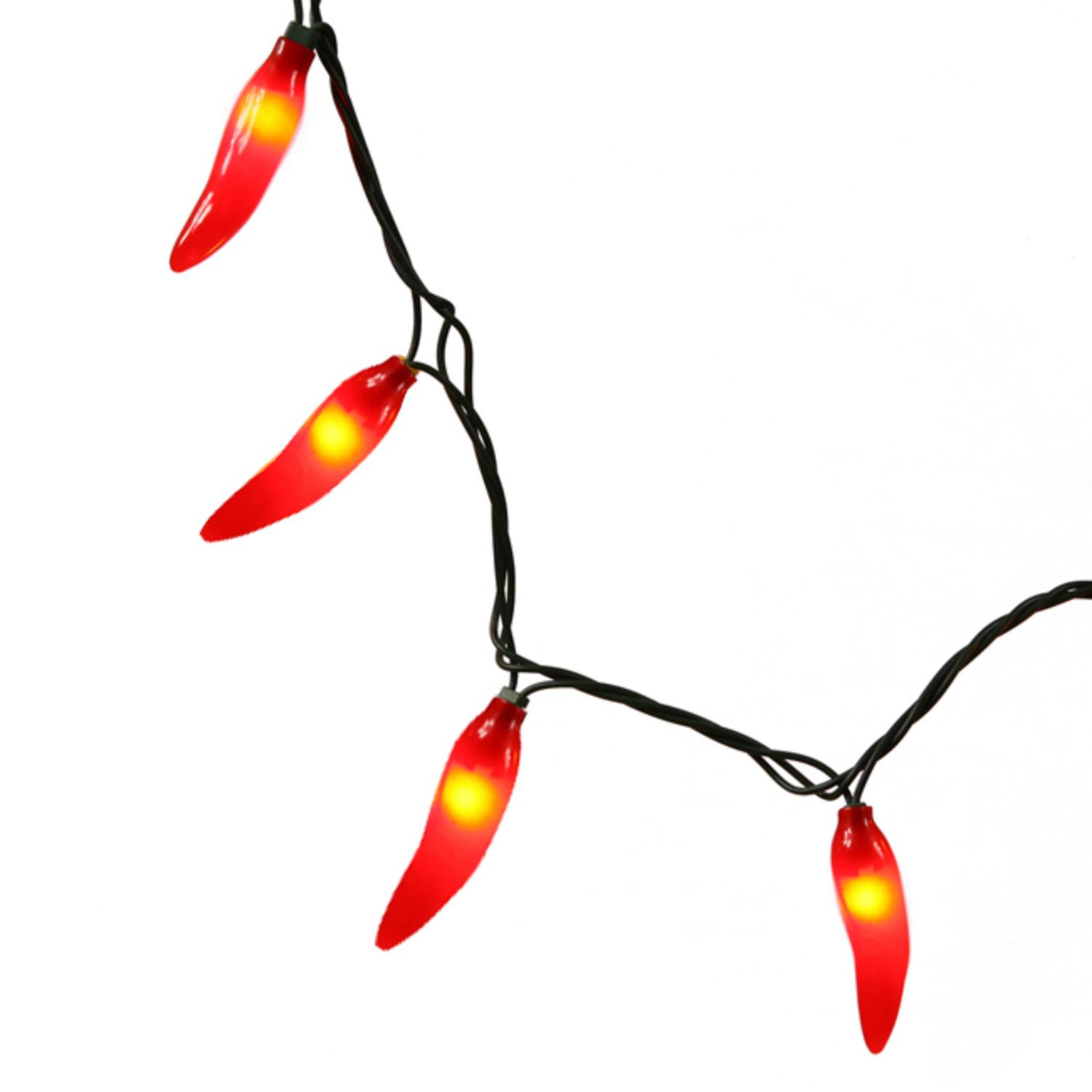 Set Of 35 Red Chili Pepper Christmas Lights Green Wire Walmart intended for dimensions 1500 X 1500