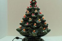 Small Vintage Ceramic Christmas Tree Light Up Base Faux Plastic with sizing 942 X 966