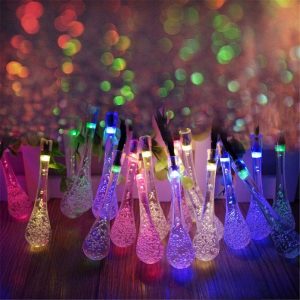 Solar Powered 30led String Light Water Drop Covers Christmas Tree inside measurements 1000 X 1000