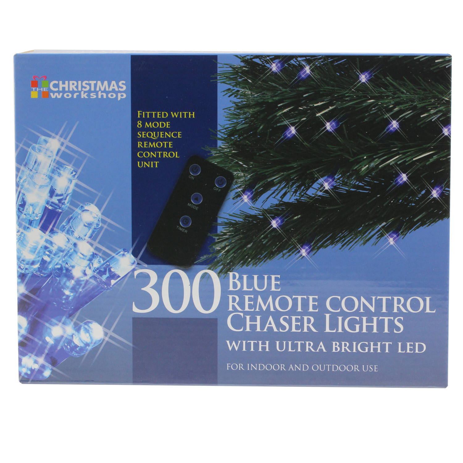 The Christmas Workshop 300 Led Blue Remote Control Chaser Lights throughout dimensions 1500 X 1500