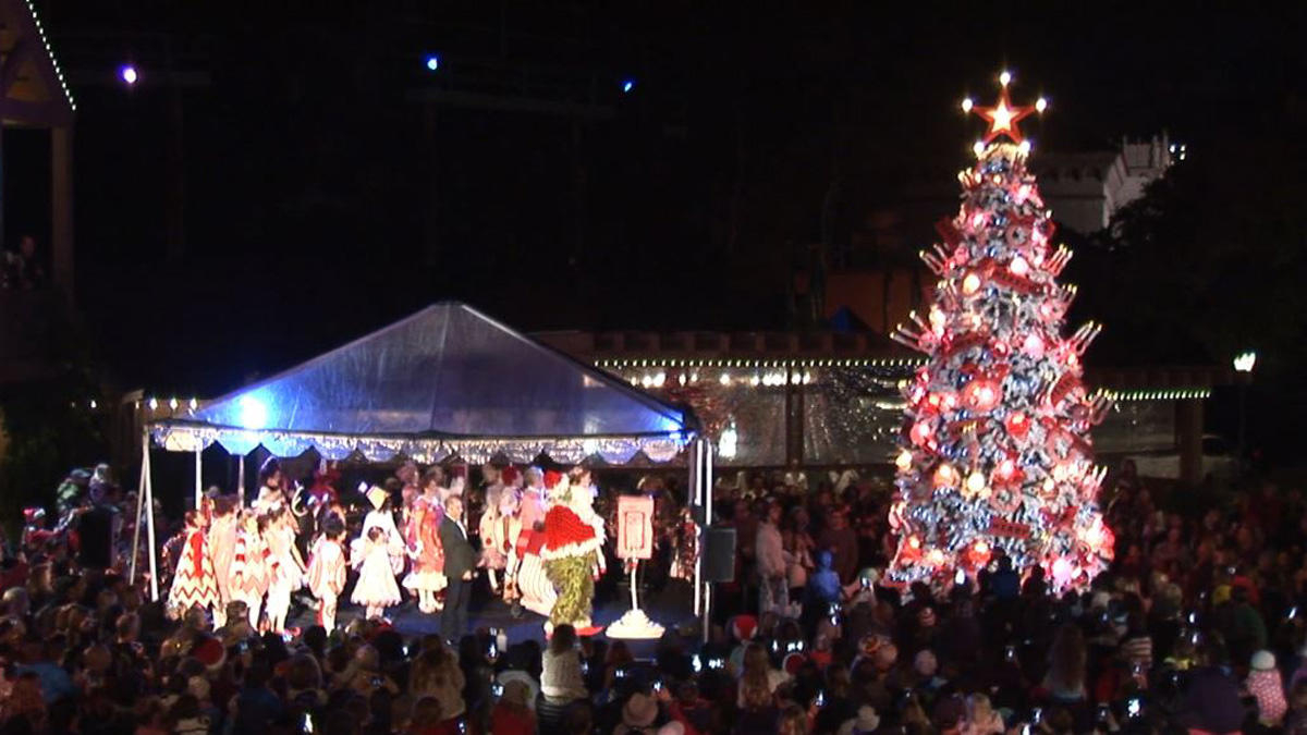 The Grinch Christmas Tree Lit At Balboa Park Nbc 7 San Diego pertaining to size 1200 X 675