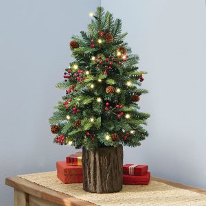 The Tabletop Prelit Christmas Tree Hammacher Schlemmer within dimensions 1000 X 1000