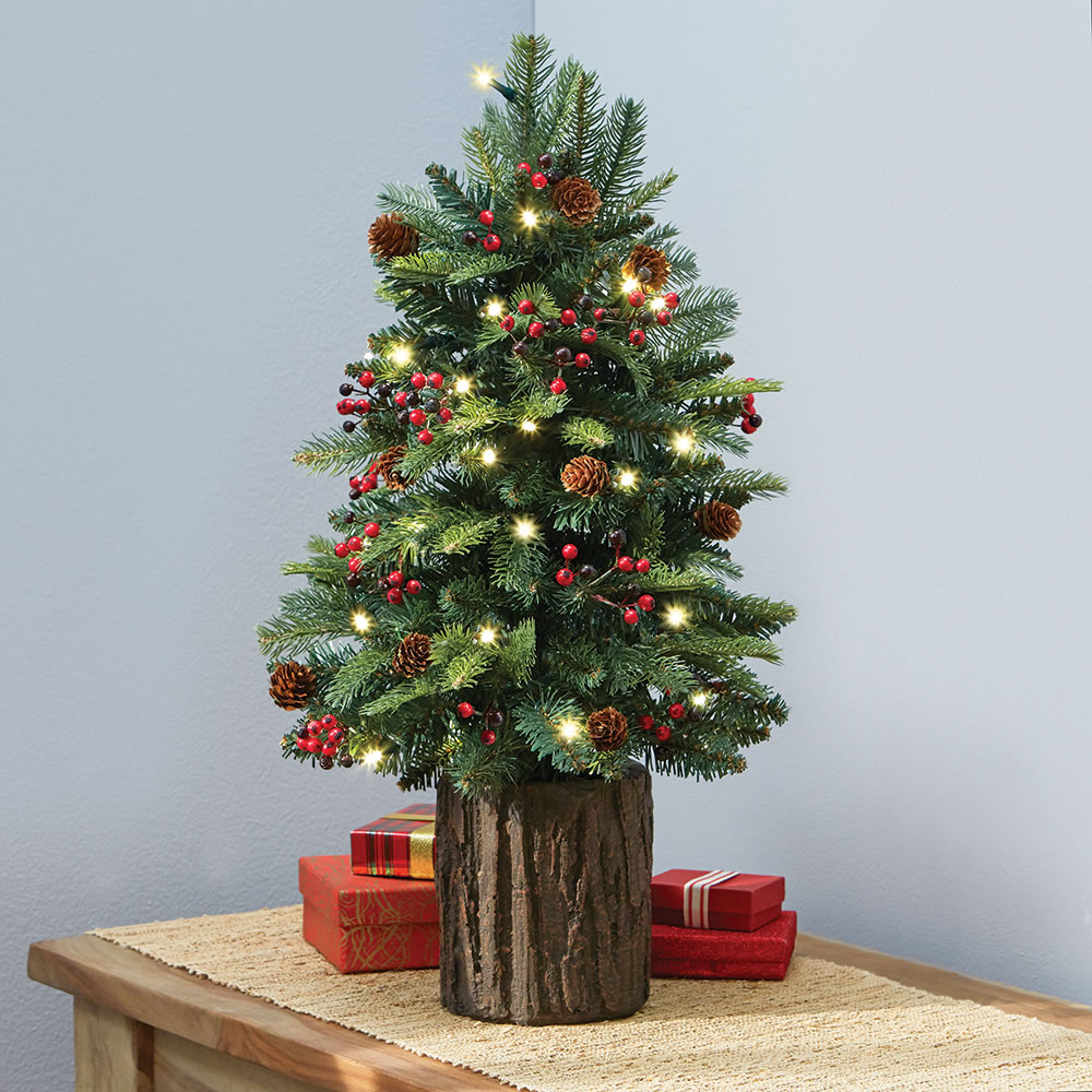 The Tabletop Prelit Christmas Tree Hammacher Schlemmer within measurements 1000 X 1000