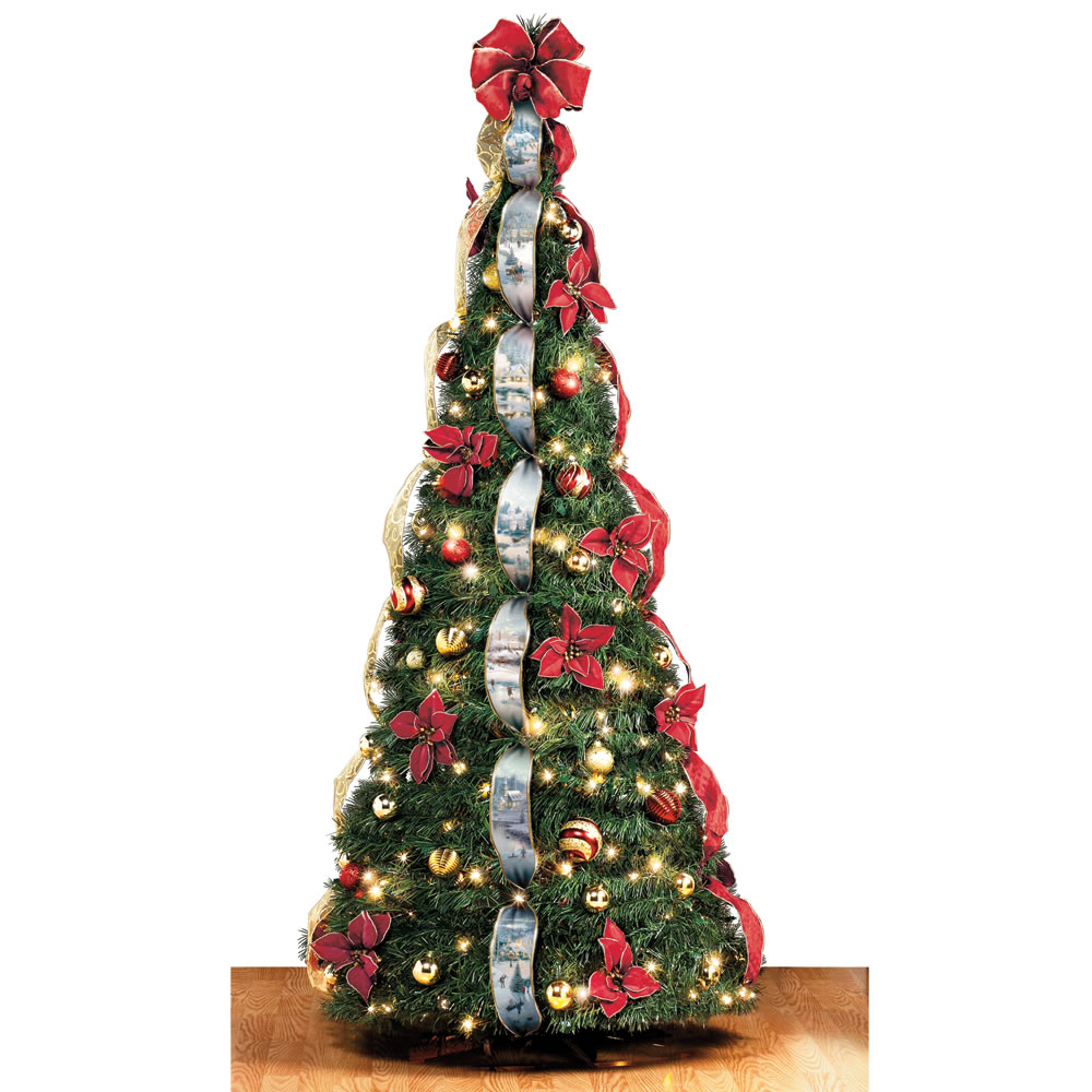 The Thomas Kinkade Pop Up 6 Foot Christmas Tree Hammacher Schlemmer in measurements 1000 X 1000