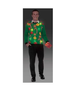 Ugly Christmas Light Up Sweater Mens Costume Shirt Christmas Costumes within size 1000 X 1200