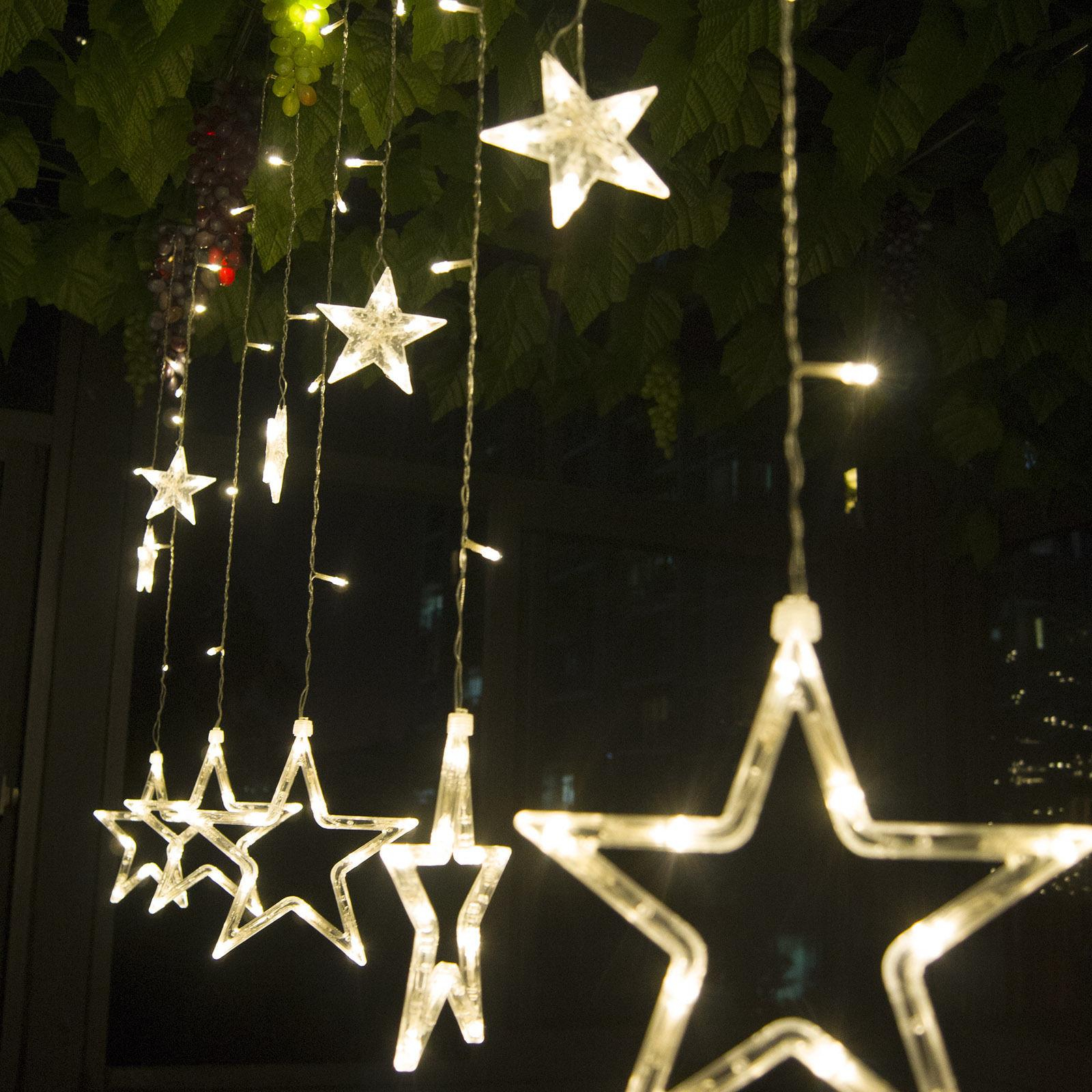 Us Stock 25m 168 Led Curtain Star String Fairy Christmas Lights intended for dimensions 1600 X 1600