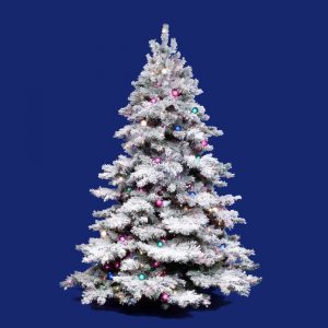 Vickerman 45ft Flocked White On Green 349t Tree 300 Multi Color regarding proportions 1000 X 1000