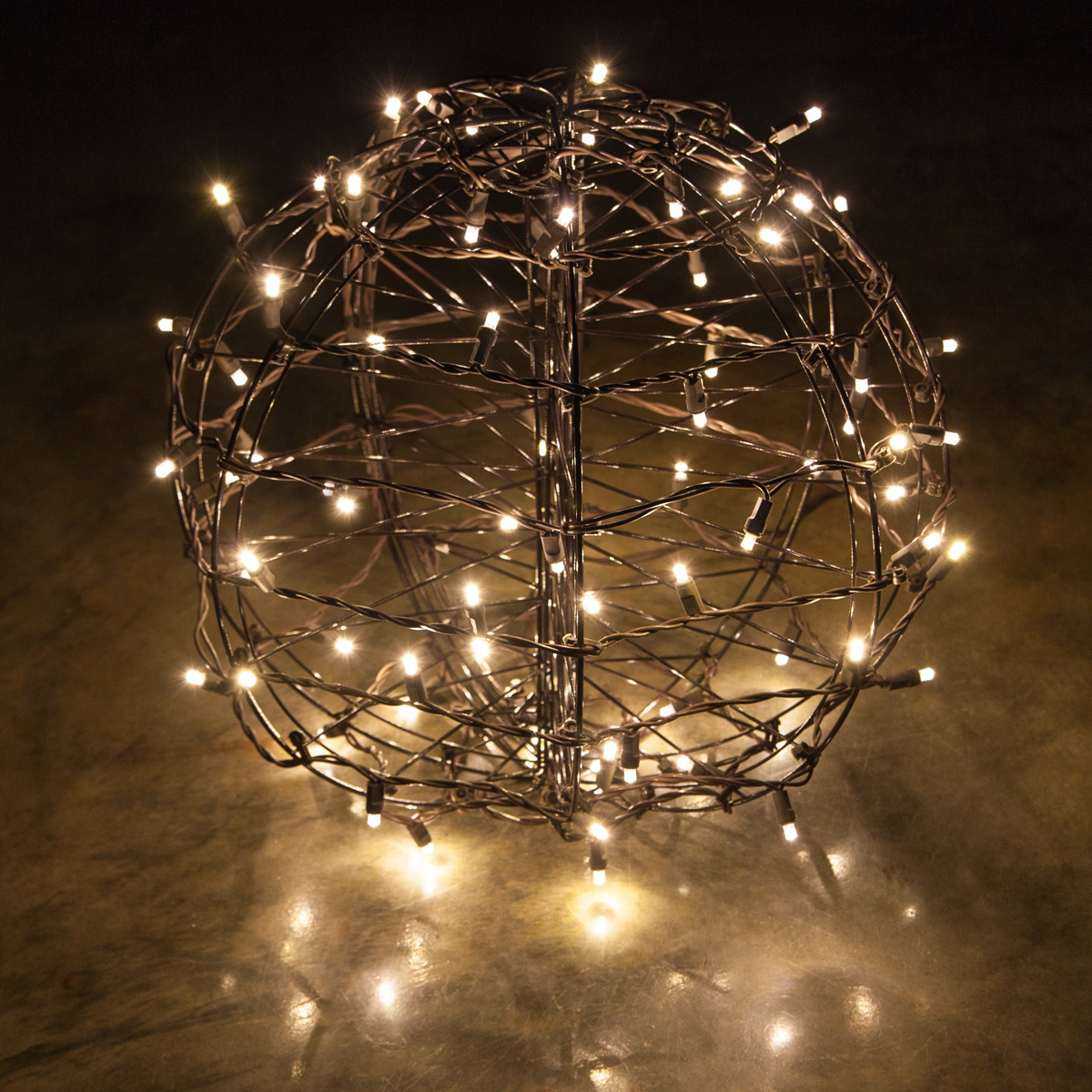 Warm White Led Christmas Light Ball Fold Flat Brown Frame regarding dimensions 1200 X 1200