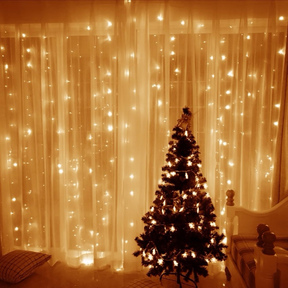 Window Curtain Icicle String Light 306 Led 98ft Led String Fairy intended for dimensions 1000 X 1000