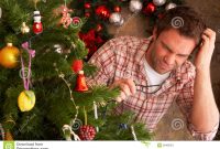 Young Man Trying To Fix Christmas Tree Lights Stock Image Image Of inside proportions 1300 X 957